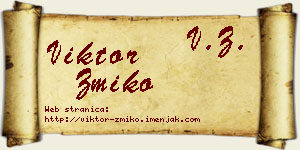 Viktor Žmiko vizit kartica